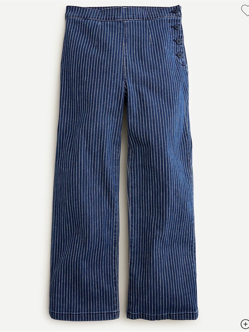 J. Crew Slim Wide Leg Sailor Jean In Stripe Size 27
